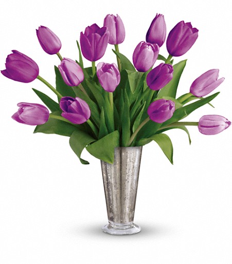 Passionate Purple Tulips Bouquet - Teleflora