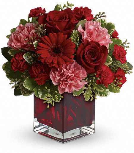 Hugs and Kisses Bouquet with Red Roses