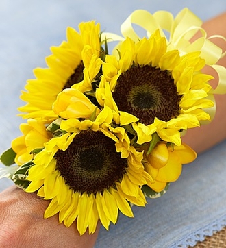 sunflower corsage prom