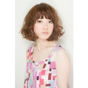 アクセントウェーブボブ