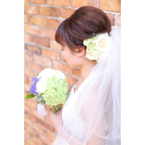 ブライダル＊夜会巻風ふんわりアップ＊