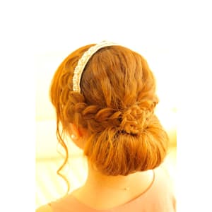 ☆レトロロールアップ☆結婚式　二次会　ヘアアレンジ　定番人気