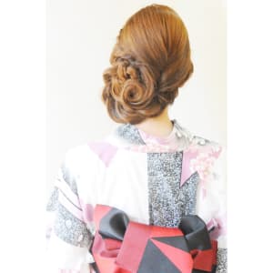 浴衣着付け☆お花アップ