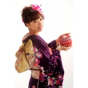 2015年成人式振袖☆着付　着付け＋ヘアセット