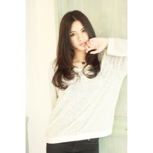 ふんわりロング　フェミニンロング　シフォンウェーブ　