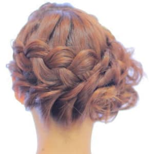 崩れにくい★あみこみスタイル★ 結婚式&２次会アップ☆☆ｍ４