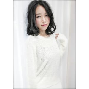 ☆黒髪でも似合う！やんわり黒髪ニュアンスカール☆