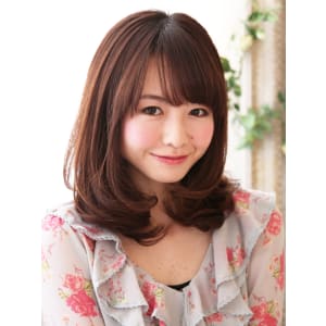 可愛いセミディ☆グロスブラウンナチュラルワンカール【巣鴨店】