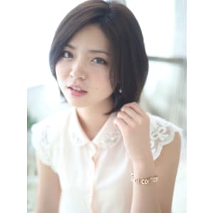 シンプルボブこそツヤ感大切！！黒髪大人ナチュラルボブ！！
