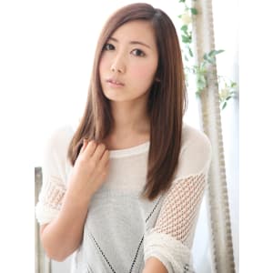 大人なセミディ　ストレートスタイル