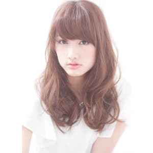 2015春夏　明るめカラー　ラベンダーベージュ　セミロング