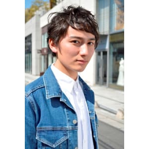 ビジネスもok爽やかメンズパーマスタイル