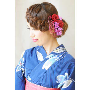 浴衣　着付け　ヘアセット　花火　横浜　元町