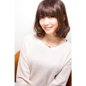 大人かわいい☆ミディアムボブ　担当 森