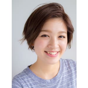 夏のノームコア前下がりショートボブ