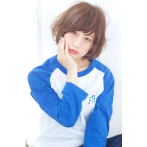 動きがあるワンカールショートボブ　M８２