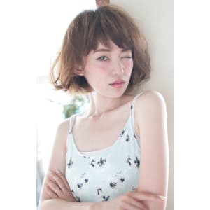 オリーブアッシュカラーのボブ【H-94】