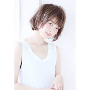 ピンクラベンダーアッシュのセミウェットボブ【N-319】