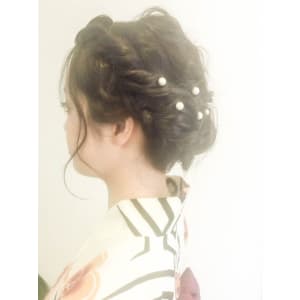 イベントに☆編み込みアップ
