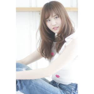 大人フェミニンなデジタルパーマ　ロング