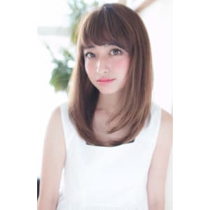 小顔のストレートミディアム【H-124】