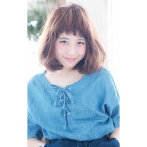 ショートバングのニュアンスボブ【H-137】