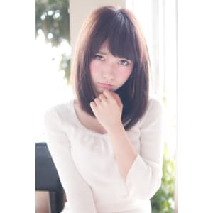 黒髪ストレートミディ【H-141】