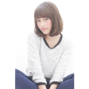 大人可愛いワンカールボブ　ミディアム