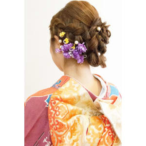 ◎綺麗め振袖着付け＋ヘアセット　Ｌ
