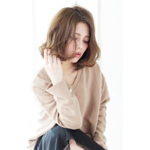 クールフェミニン大人ボブ～キャメルアッシュ