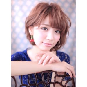 ラフさ甘さが可愛い♪小顔ボブ