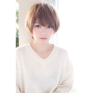 フェイスラインで可愛くなれるショートヘア【H-187】