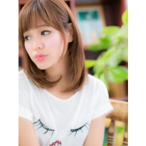 【ワンカールストレート】”ツヤ重視”な‥ストレートミディ