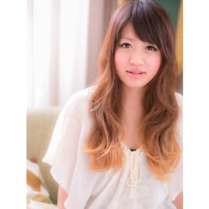 技ありグラデーションカラーのニュアンスロングb
