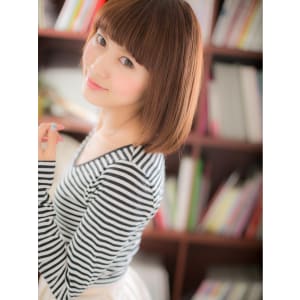 まっすぐバングで可愛い☆サラサラ小顔ボブa