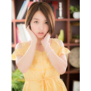 ツヤがポイント☆ナチュラルストレートb