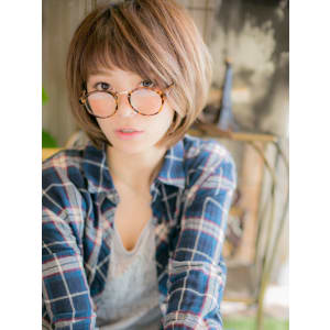 前髪がアクセント♪大人ボブa