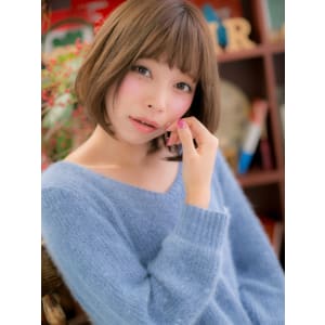 丸み♪シルエットの愛されボブa