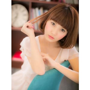 【ワンカール】厚めバングがCUTE☆ふんわり☆ワンカールボブ