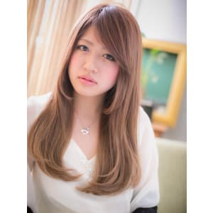 【グラデーション】明るめ★ベージュカラーの艶サラストレート
