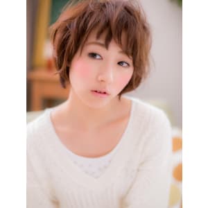 【遊びバングが可愛い☆カジュアルショート】