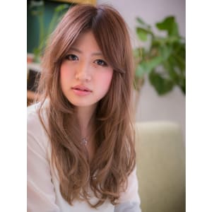 ベージュアッシュのグラデカラー★ふわロングa