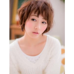 遊びバングが可愛い☆カジュアルショートb