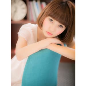 厚めバングがCUTE☆ふんわり☆ワンカールボブb