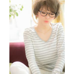 ベージュカラーのたっぷりエアリー★ショートa
