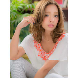 女っぽさUP☆ツヤふわミディb