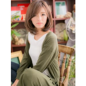 透け感カラーで大人ミディb