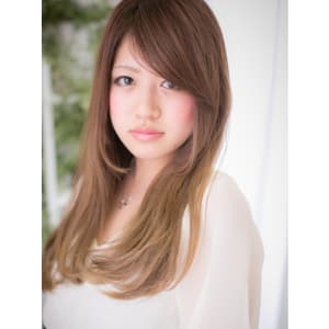 明るめ★ベージュカラーの艶サラストレートb