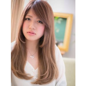 明るめ★ベージュカラーの艶サラストレートa