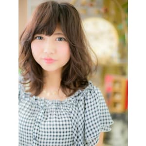 巻き髪セミロングａ